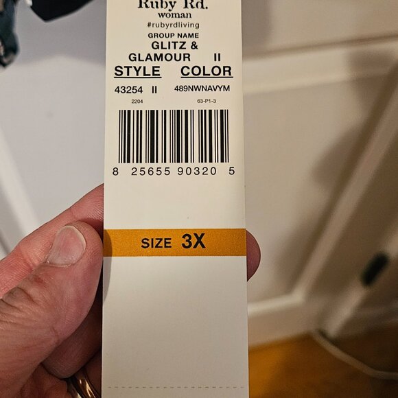 NWT Ruby Rd Floral Flounce Sleeve Top Size 3X - Picture 8 of 9